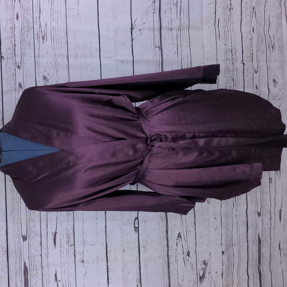 Vintage '90s Victoria's Secret Eggplant Purple One Size Fits Most Satin Robe